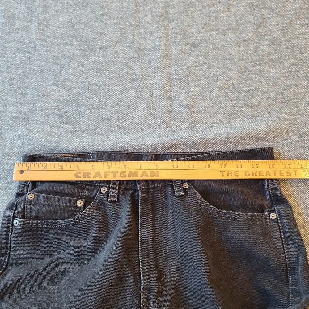 Levi's 505 Jeans Mens 33x32 Black Denim Regular Fit Straight Leg Relaxed Red Tab